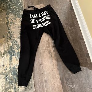 I am a ray of fn sunshine pants